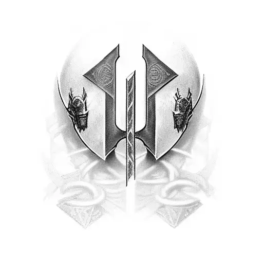 2 Templar knights. brotherhood. friends.  tattoo design idea