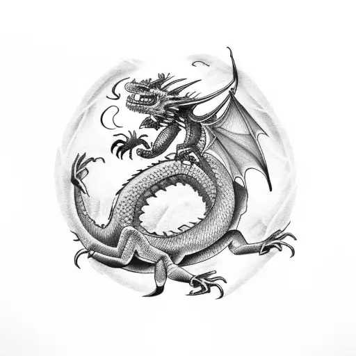 Dragon intertwined with a scorpion forearm tattoo  tattoo design idea