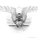 motorcycle wheel with wings  tattoo design idea