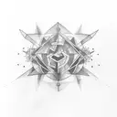 A tattoo of a mystical constellation merging with a dumbbell, symbolizing the client's passion for both mysticism and fitness. tattoo design idea