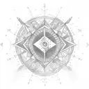 A tattoo of a mystical constellation merging with a dumbbell, symbolizing the client's passion for both mysticism and fitness. tattoo design idea