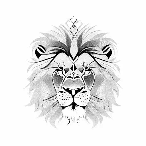 Persian lion tattoo design idea