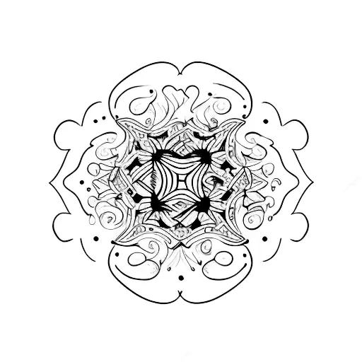 red scarf tattoo design idea