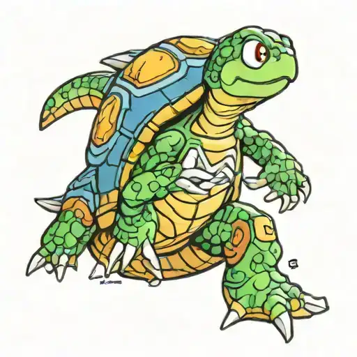 sonic turtle tattoo design idea