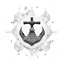 stone rock tattoo design idea