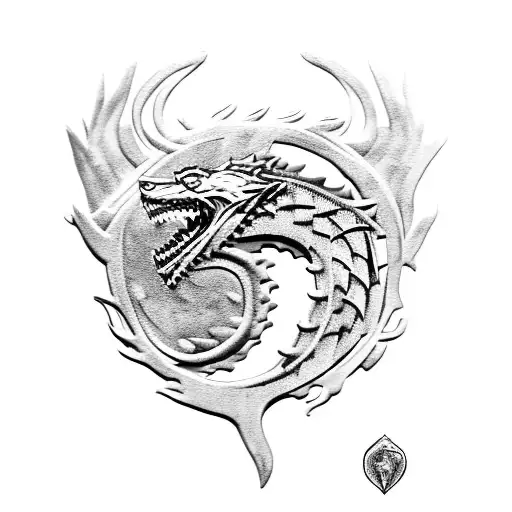 game of thrones targaryen emblem tattoo design idea