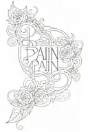 pain quote tattoo design idea