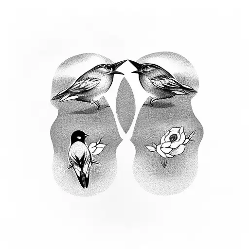 3 little birds  tattoo design idea