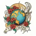 the world is Mine tattoo design idea