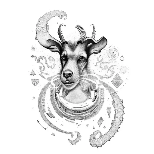  A tattoo based around an abstract combination of books, intelligence, knowledge, research, goats, rats, a saluki, plant tattoo design idea