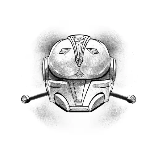 power ranger helmet with baseball bat tattoo design idea
