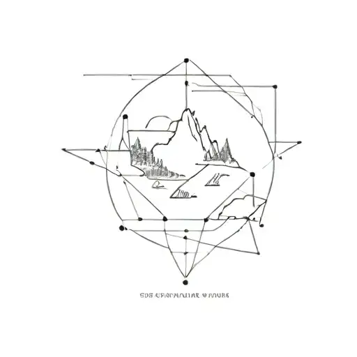 geography inspired design tattoo design idea