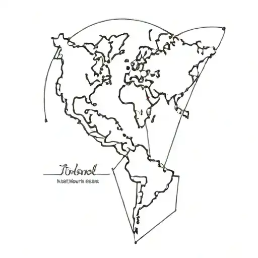 geography tattoo design idea