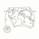geography inspired design tattoo design idea