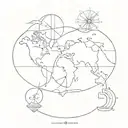 geography tattoo design idea