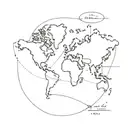 geography tattoo design idea