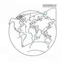 geography tattoo design idea