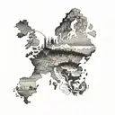 geography tattoo design idea