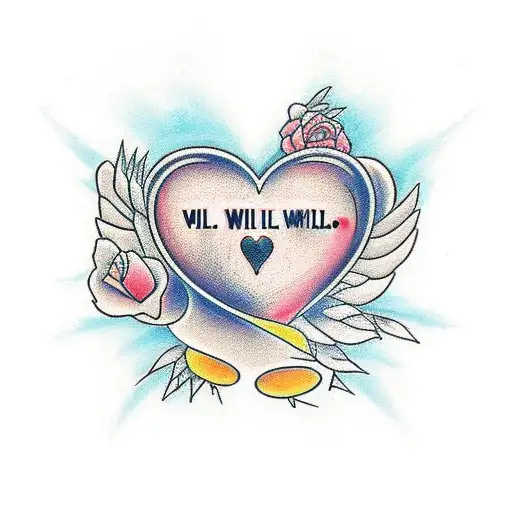 I will always fall at your feet, heart tattoo design idea