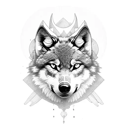 Camera lens shaped like a wolf's eye tattoo design idea