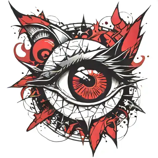 gengar eternal sharingan eye tattoo tattoo design idea