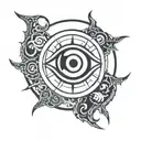 leo eternalsharingan eye symbol integrated astrological sign tattoo design idea