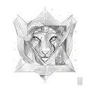  zodiac sign leo tattoo design idea