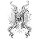 fire dragon tattoo design idea