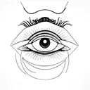 Evil Eye being attacket by a scorpion  tattoo design idea