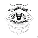 Evil Eye being attacket by a scorpion  tattoo design idea