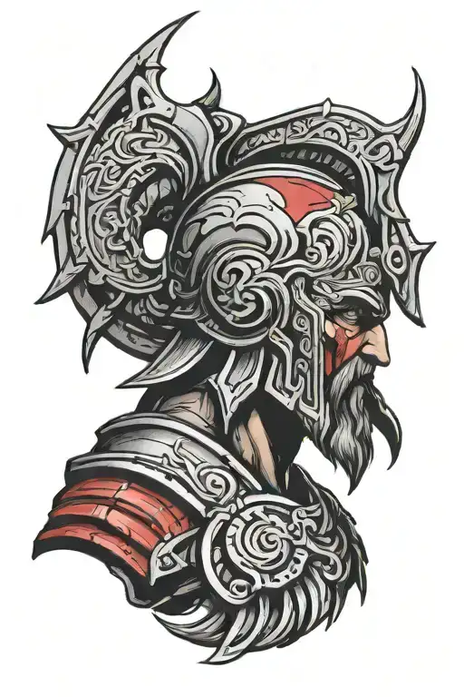 ares god of war tattoo design idea
