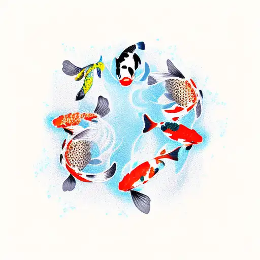 Koi Fish tattoo design idea