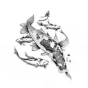 Koi Fish tattoo design idea