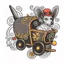wiener wagon tattoo design idea