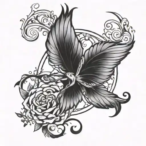 letting go tattoo design idea