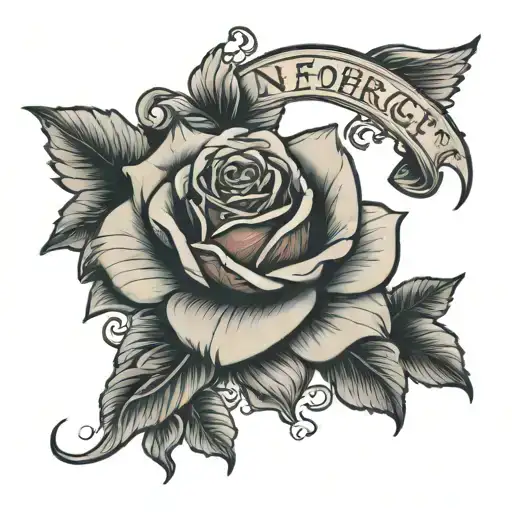 never forget never forgive tattoo design idea