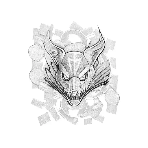 A sleek sports car racing through a deck of cards tattoo design idea