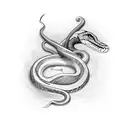 snake wrap around  tattoo design idea