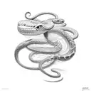 snake wrap around  tattoo design idea