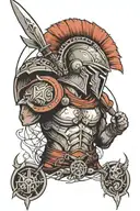 Spartan warrior tattoo design idea