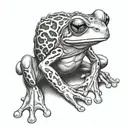 tree frog sitting tattoo design idea