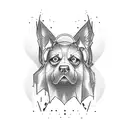 ghost dog tattoo design idea