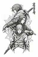 Nagato and itachi uchiha tattoo design idea