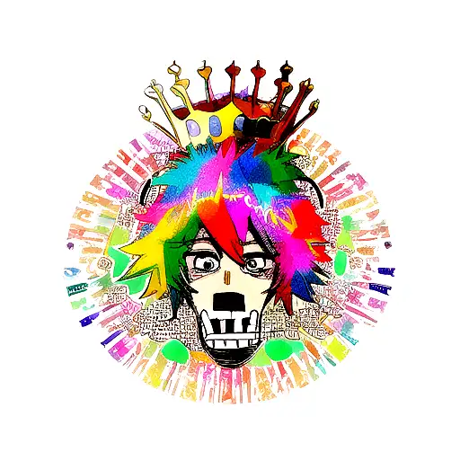 basquiat crown tattoo design idea