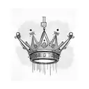 basquiat crown tattoo design idea