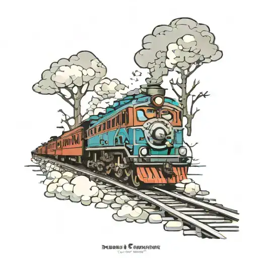 train track  tattoo design idea