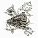 train track  tattoo design idea
