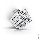 rubik's cube tattoo design idea