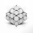 rubik's cube tattoo design idea