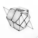 rubik's cube tattoo design idea